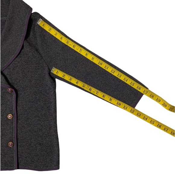 Grace Dane Lewis Vintage Blazer Double Breasted Classic Sweater Heather Gray M - Picture 13 of 16